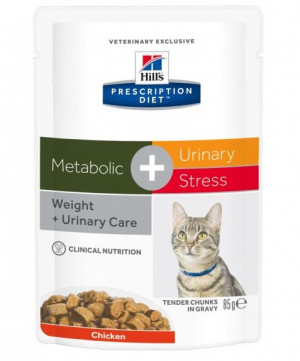 HILLS PD META Hill's Prescription Diet™ Metabolic + Urinary Stress Feline Chicken 12 x 85g